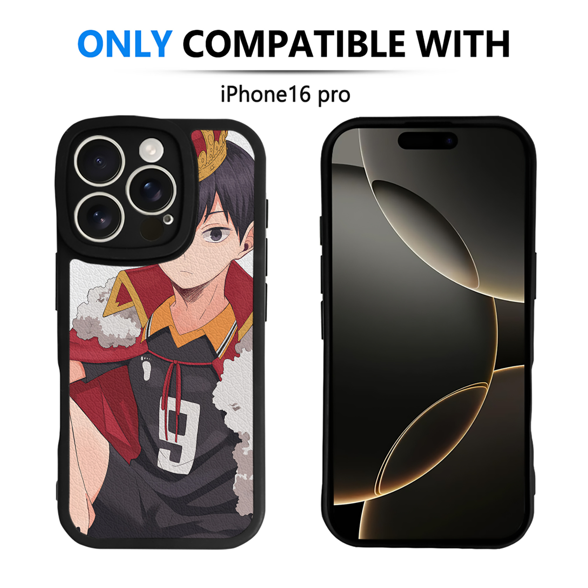 （画像用） ハイキュー!! Haikyu!! 【iPhone 16シリーズ対応】シリコンスマホケース（レザー調） 材質：シリコン